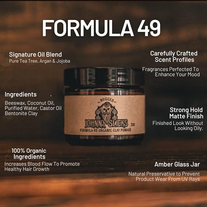 Johnny Slicks Formula 49 Clay Pomade 